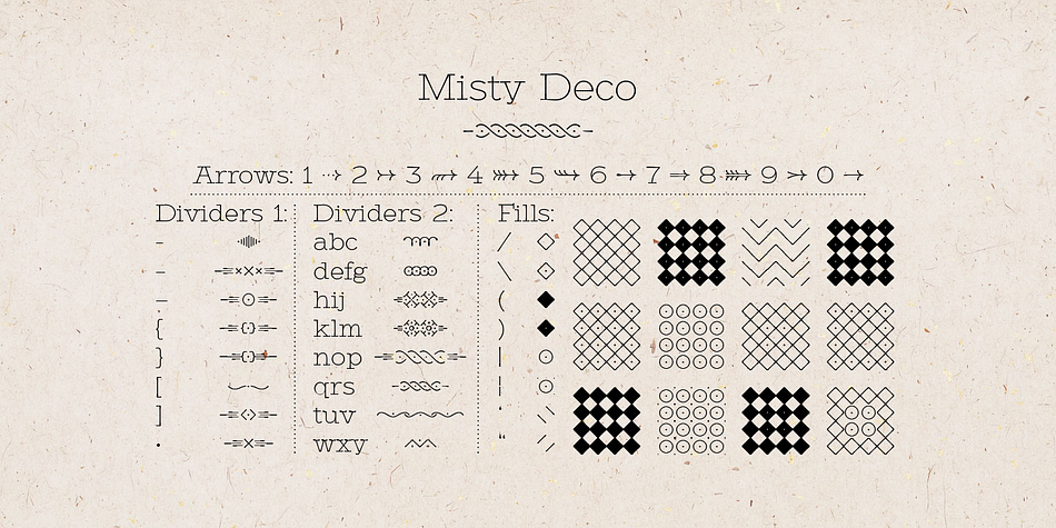 Emphasizing the popular Misty font family.