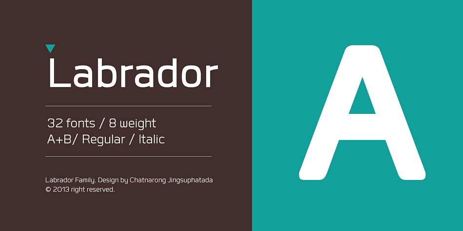 Displaying the beauty and characteristics of the Labrador font family.