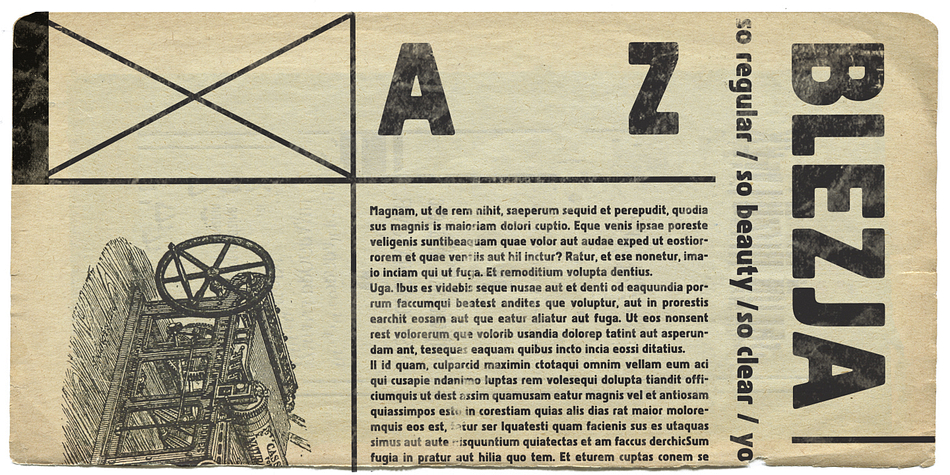 Blezja is a grunge and display sans font family.