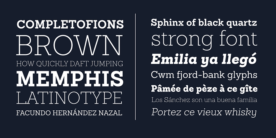Sanchez Slab comprises 12 variants, ranging from extra light to black, each of the same x-height.