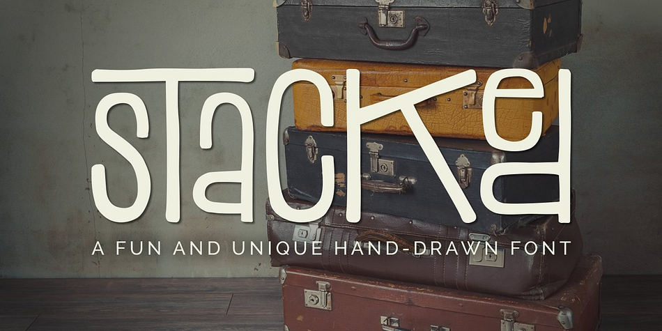 Stacked is a fun and unique hand-drawn font that works great for big, bold headers or typographic posters.
