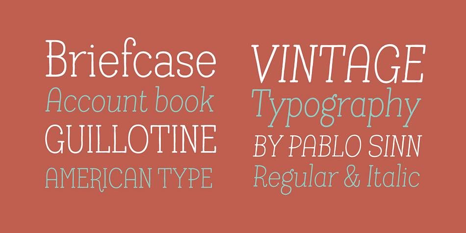 Lettre brings back nostalgic feelings of mechanical typewriter characters and recovers the essence of the rustic and natural, what makes it a very modern typeface.