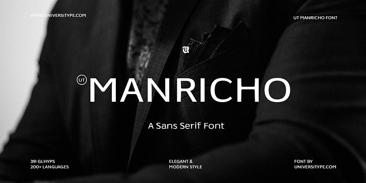 UT Manricho font family by Universitype