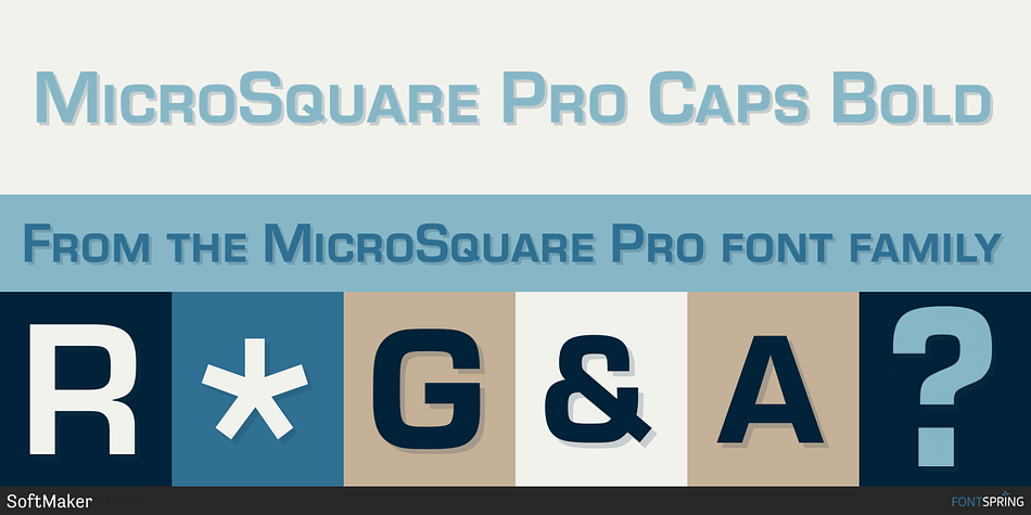 MicroSquare Pro Caps Bold Font