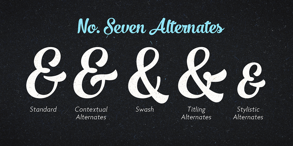 No. Seven font family example.