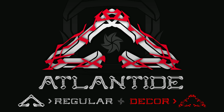  ATLANTIDE regular and decor, is a decorative font, it works well as an identity logo type, poster and 3d works.