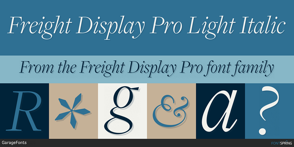 Freight Display Pro Light Italic Font