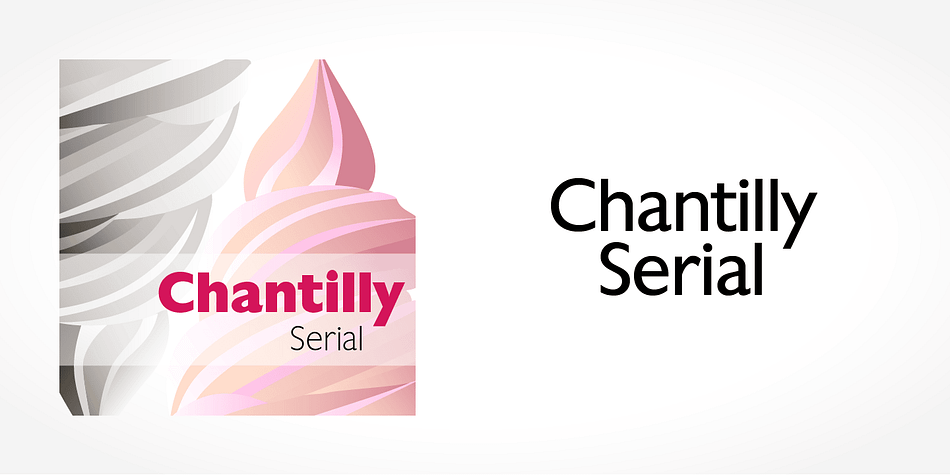 Displaying the beauty and characteristics of the Chantilly Serial font family.