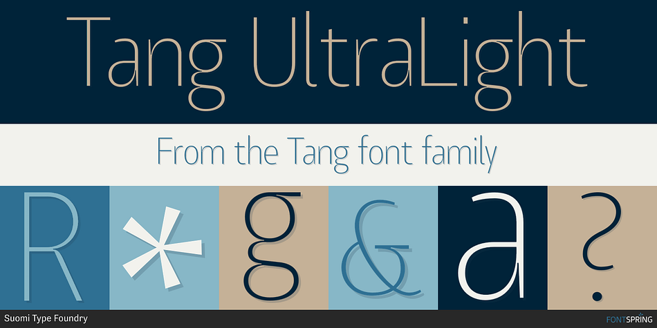 Tang UltraLight Font