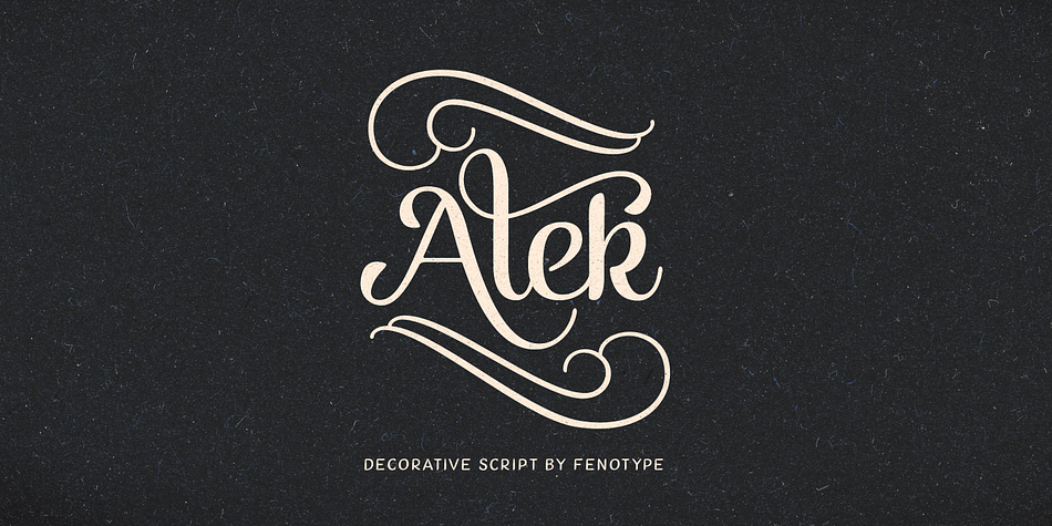 Displaying the beauty and characteristics of the Alek font family.