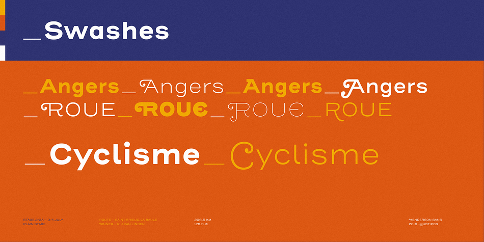 Highlighting the Henderson Sans font family.