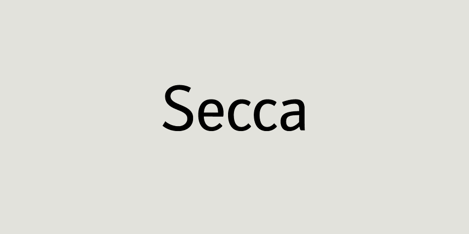 Secca is a fresh and versatile typeface series.