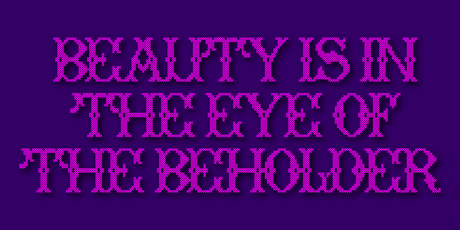 Cross Stitch is a multiple classification font family.