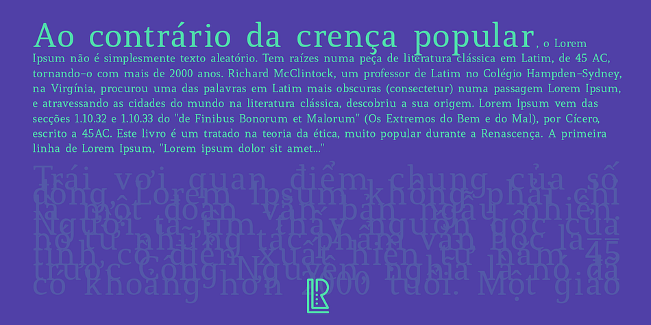 Emphasizing the favorited Guonia font family.