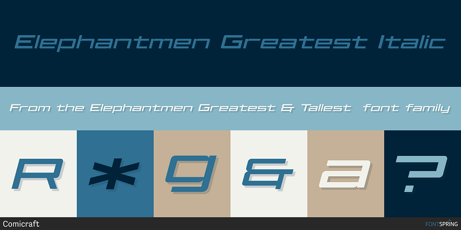 Elephantmen Greatest Italic Font