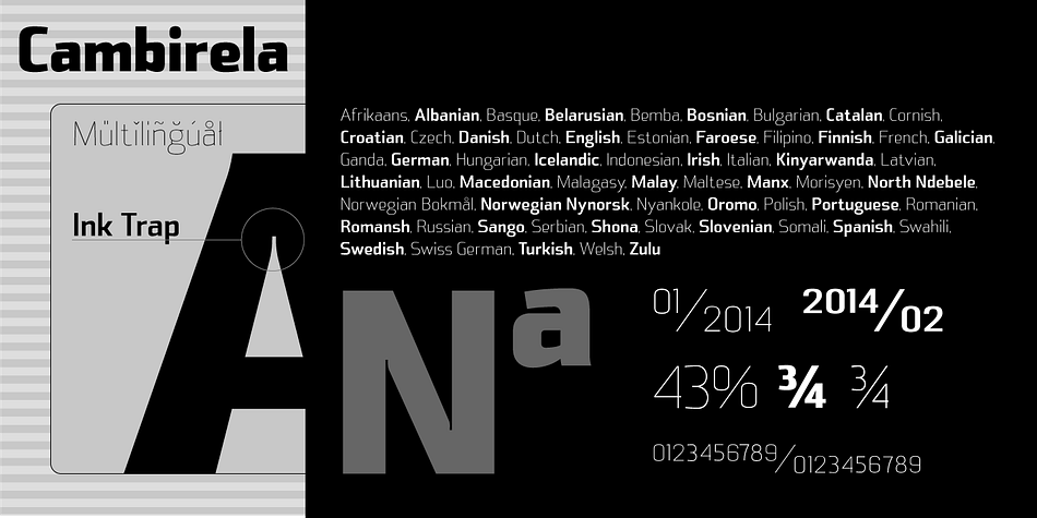Cambirela is a twelve font, sans serif family by Sea Types.