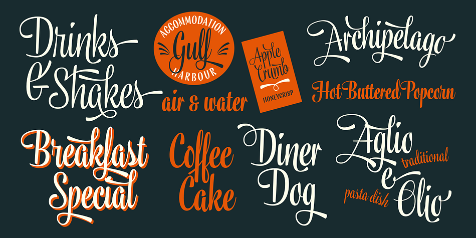 It’s inspired by hand lettering of the 1950s but finished with a modern, smooth appearance.