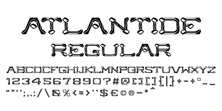 Highlighting the ATLANTIDE font family.