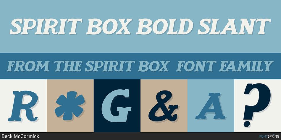 Spirit Box Bold Slant Font