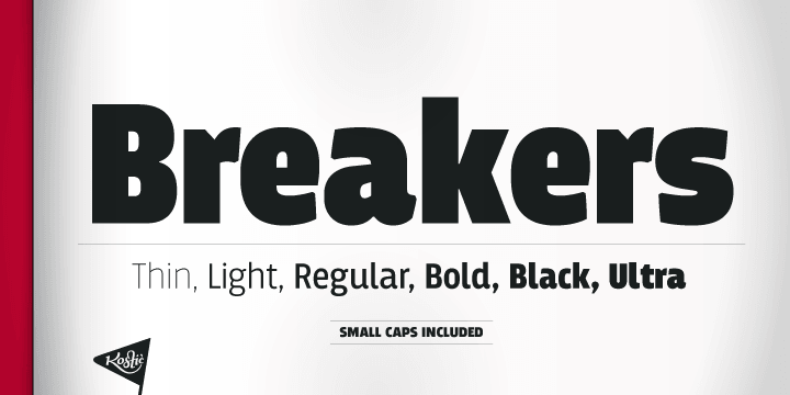 Beakers is a sans serif originally conceived to be a display typeface.