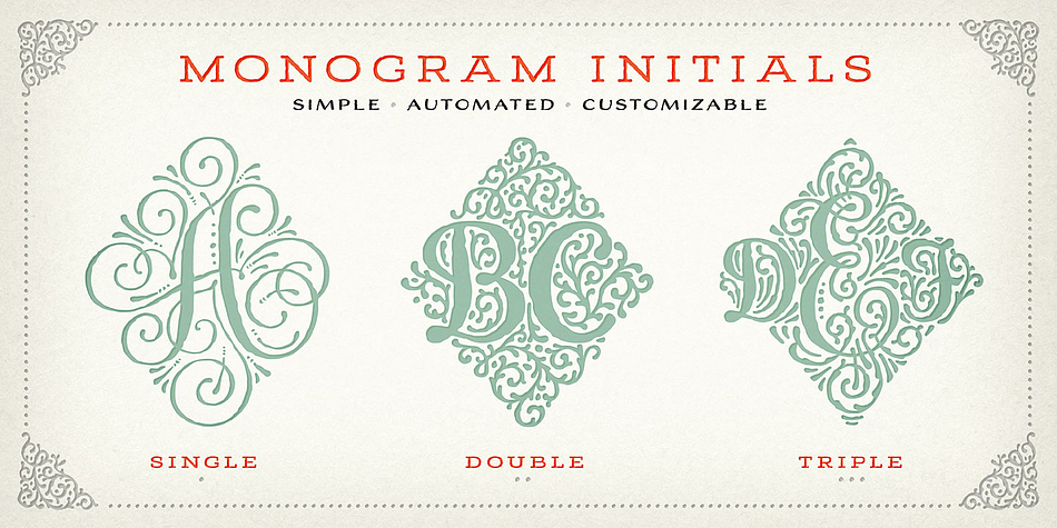 Emphasizing the favorited Adorn Collection font family.