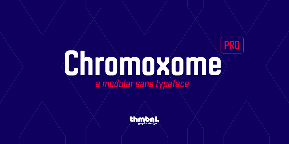 This is the completely redesigned version of the modular all caps typeface Chromoxome.