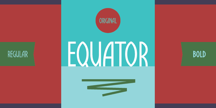 "Equator" is modern angular typeface available in two weights ready for traveling all over the world.".