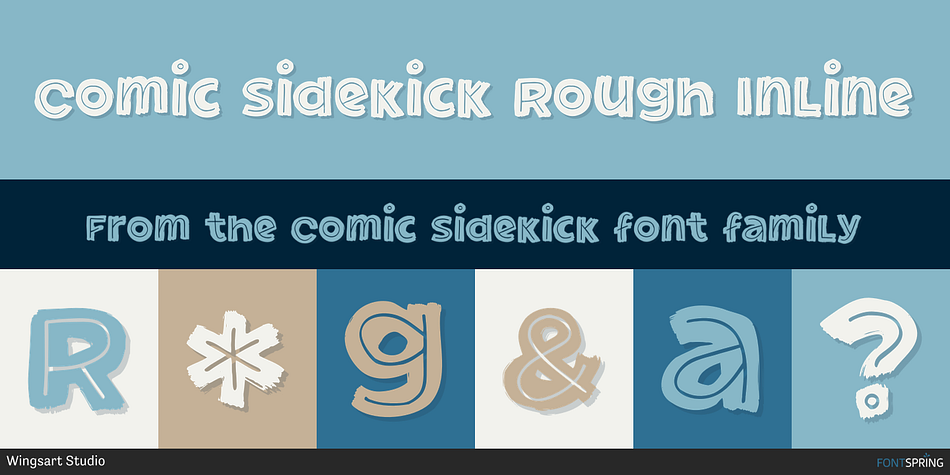 Comic Sidekick Rough Inline Font