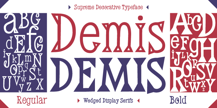 Displaying the beauty and characteristics of the Demis font family.