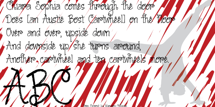 Austie Bost Cartwheels is a grunge-but-cute font with loads of texture.