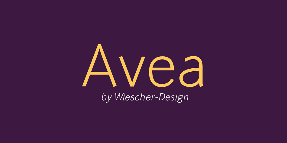 Avea is a new, elegant, friendly and open minded font designed by Gert Wiescher in 2015 including 7 weights with corresponding oblique cuts.