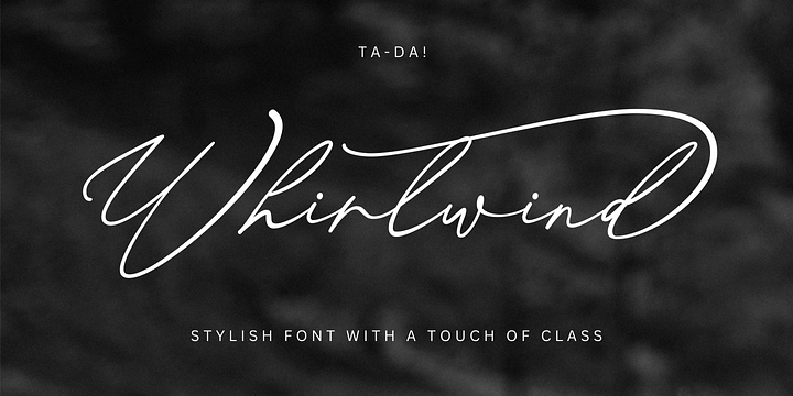 Whirlwind font family by Gatype