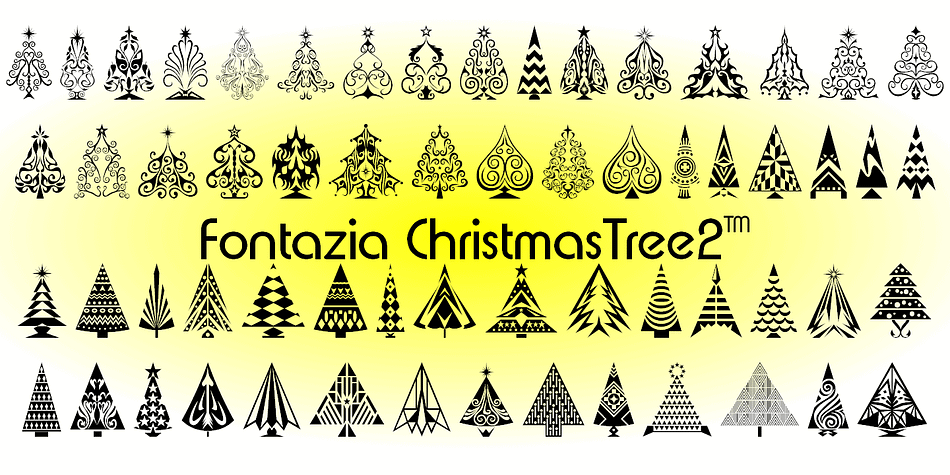 These stylish tree motifs are sure to add pizzazz to all your holiday designs.