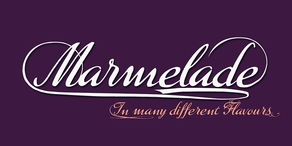 Marmelade comes in two different scripts Basic and Plus, and one Print set with small caps.