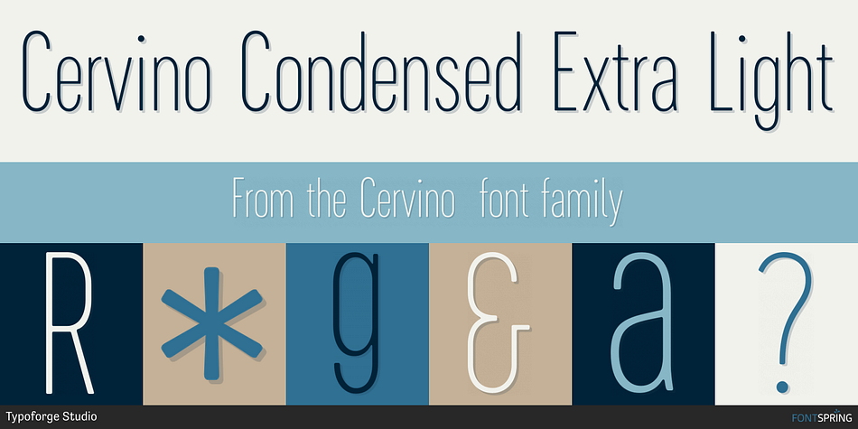 Cervino Condensed Extra Light Font