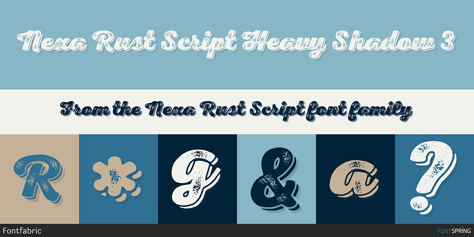 Nexa Rust Script Heavy Shadow 3 Font