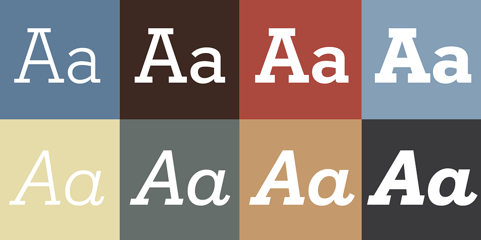 Davis and Davis Sans come in four weights with corresponding true italics, totalling eight fonts per family.