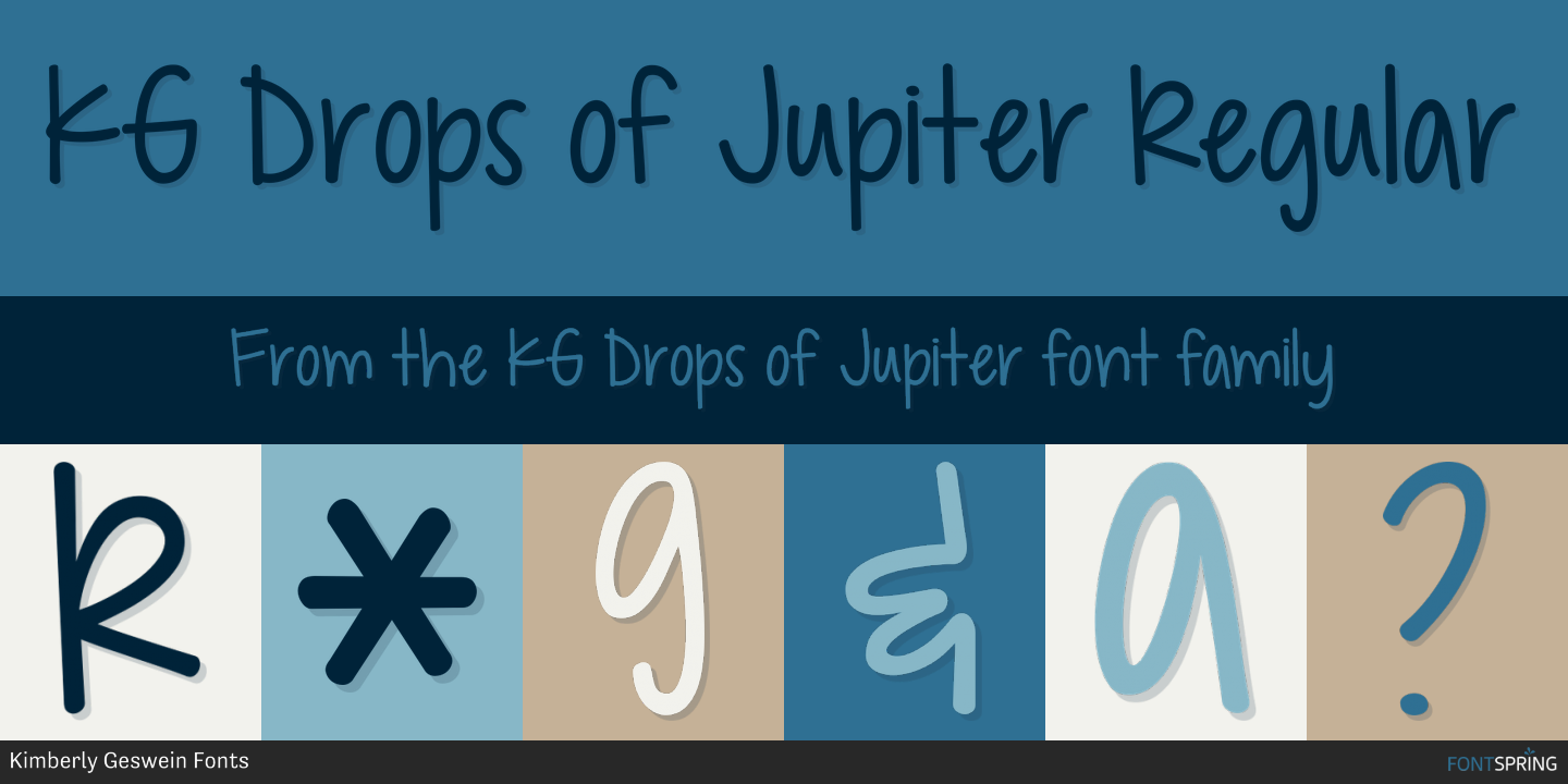 Fonts similar to KG Drops of Jupiter
