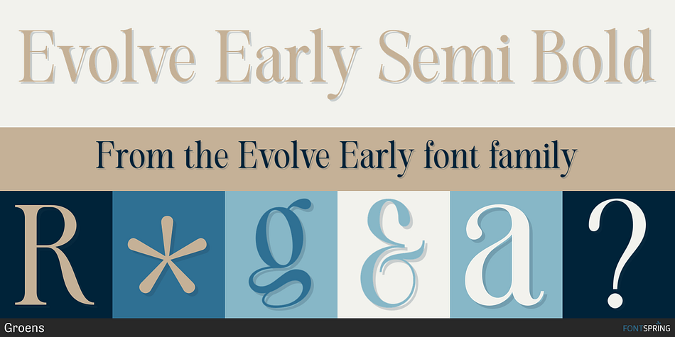 Evolve Early Semi Bold Font