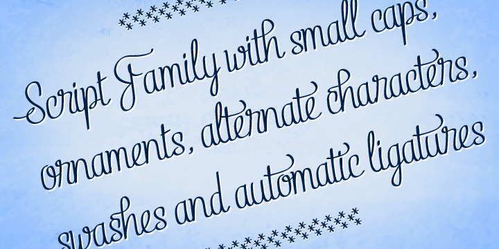 Linguine font family example.