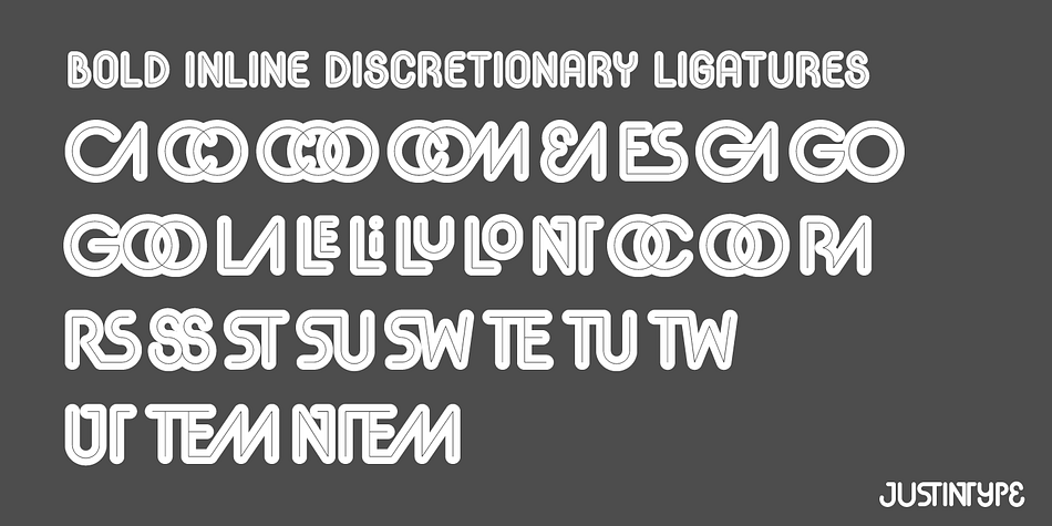 Garoa font family example.