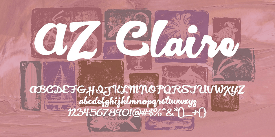 Displaying the beauty and characteristics of the AZ Claire font family.