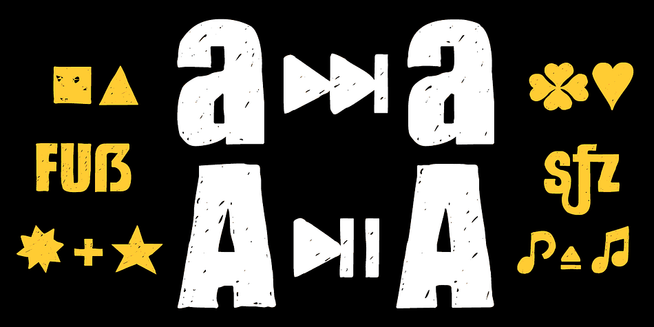 “Hand Sketch Rough Pos­ter” is a hand­made, rough and dirty sans-serif dis­play font for deco­ra­tive head­line sizes.