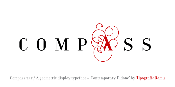 Displaying the beauty and characteristics of the Compass TRF font family.