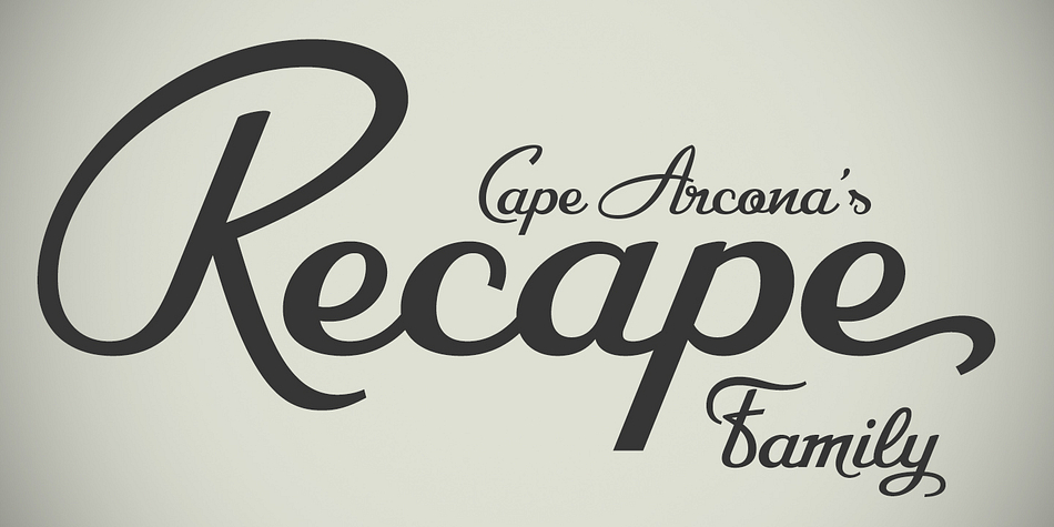 CA Recape is a weird and beautiful vintage script family with two styles.