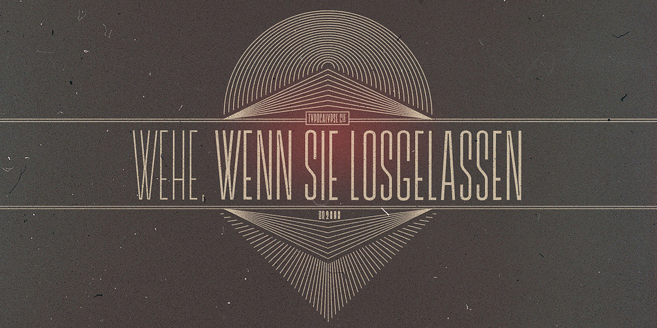 Lichtspielhaus font family sample image.