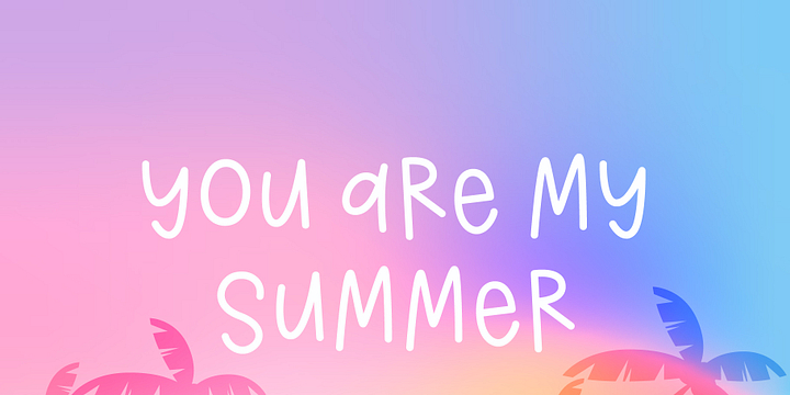 MTF You Are My Summer font family by Miss Tiina Fonts 