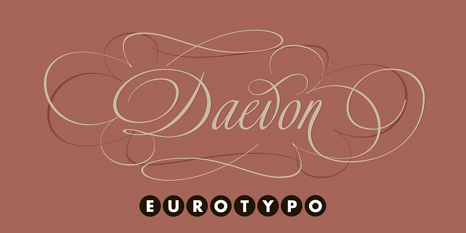 Displaying the beauty and characteristics of the Daevon font family.