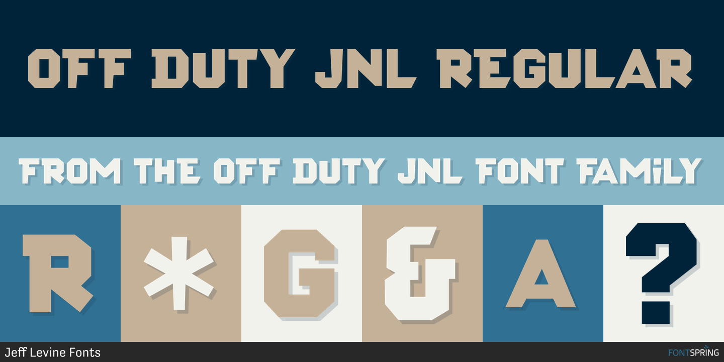 Fonts similar to Off Duty JNL