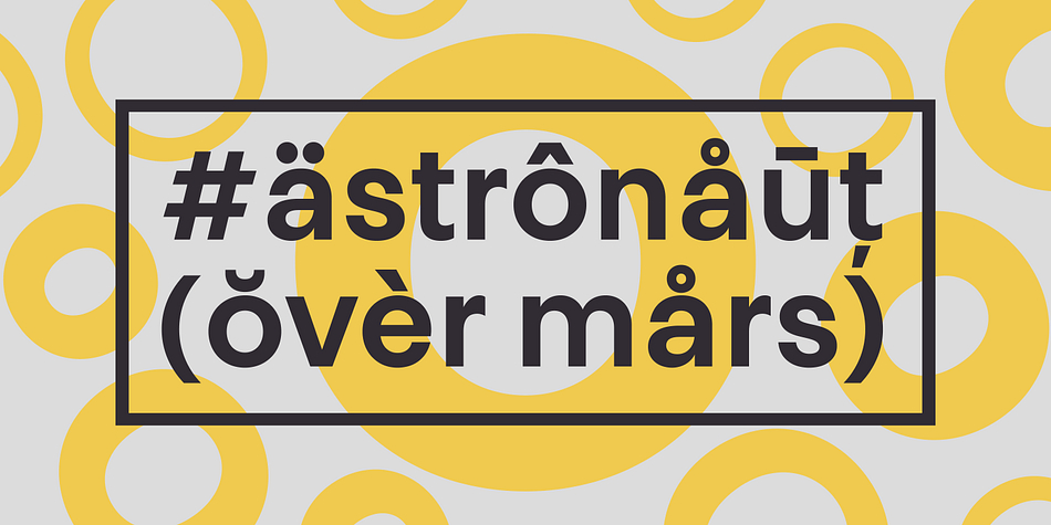 It is not made up of the standard geometric forms found in many other typefaces of that genre; the internal strokes on the G and the Q, for instance, are very elongated.